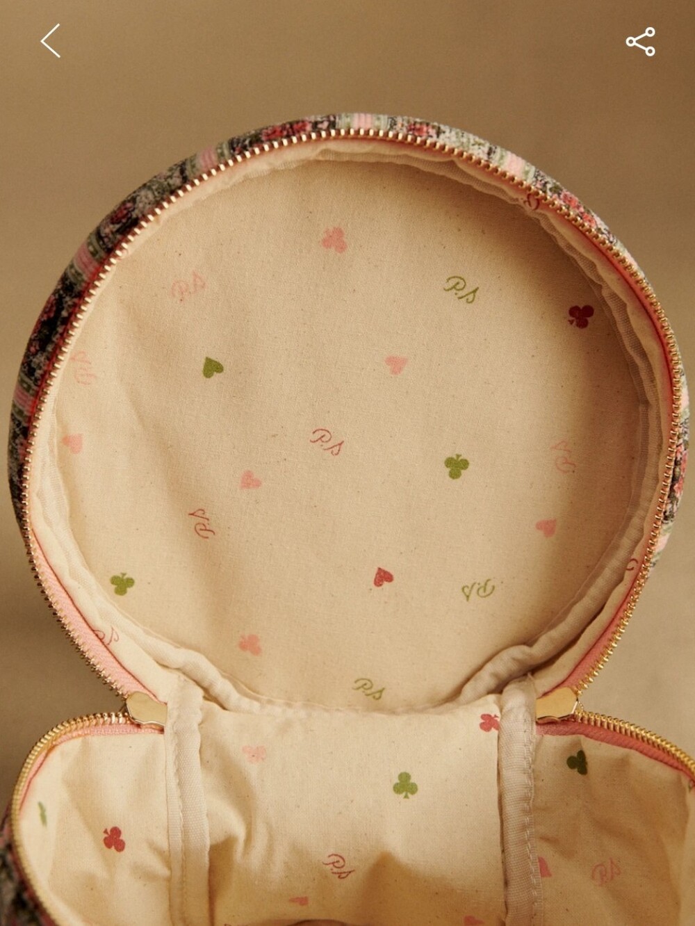 Sezane Pink Floral Travel Vanity Case - Picture 3 of 4